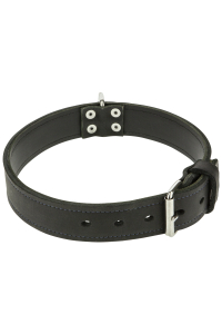 Obrázok pre Gappay - Kožený obojok 2 vrstvy, 4cm, 55-65 cm VDV28