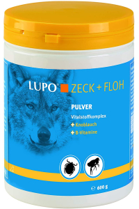 Obrázok pre LUPO Zeck + Floh, prírodný prostriedok proti kliešťom a blchám (prášok) 1kg