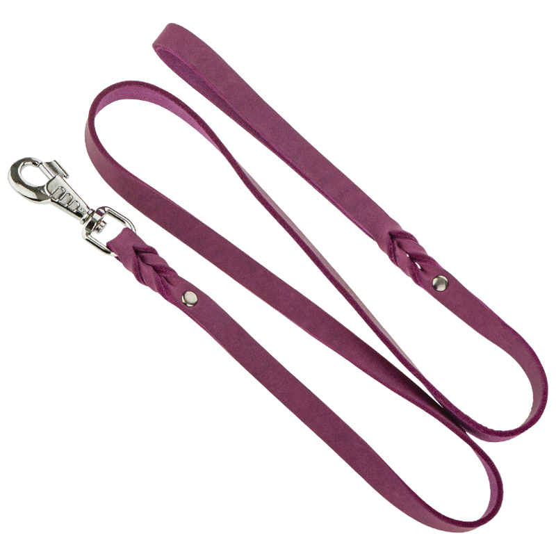Obrázok pre Gappay - Kožené vodítko šírka 18mm/1,5m s pútkom ružové VDV42-C