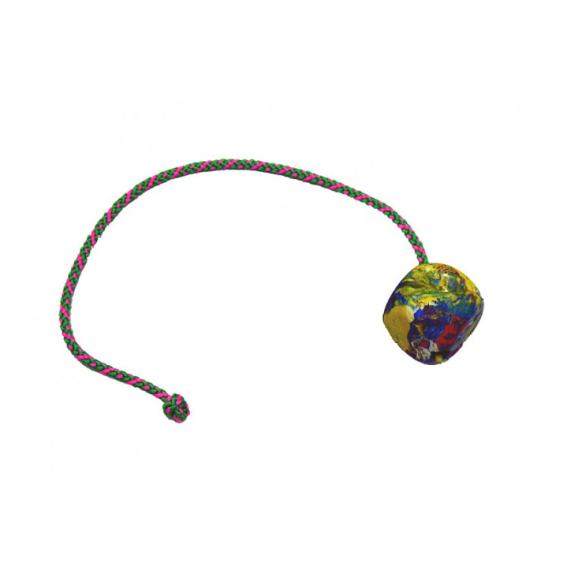 Obrázok pre Gappay - Lopta kocka, priemer 6 cm, šnúrka 50 cm 0728-50